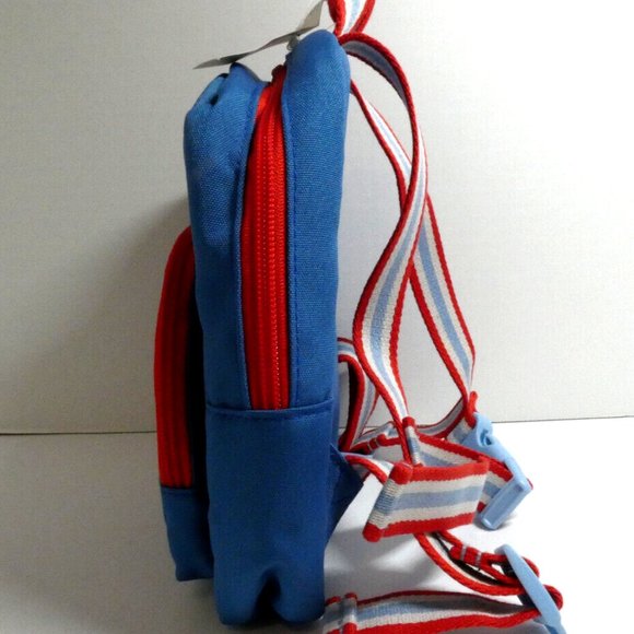NWT Backpack Cath Kids London Tote Carrier Small Bag Blue Red Adjustable Straps - Picture 3 of 16